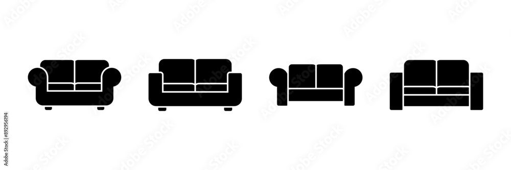 Sofa icon vector isolated on white background. sofa icon illustration. furniture Sofa icon vector isolated on white background. sofa icon illustration. furniture
