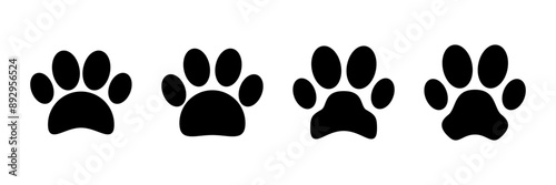 Paw icon vector isolated on white background. Paw Print icon