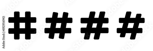 Hashtag icon vector isolated on white background. hashtag vector icon