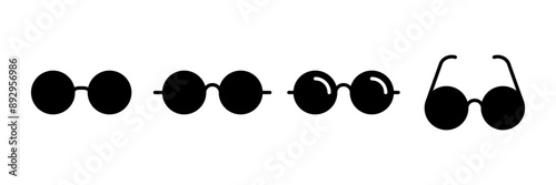 Glasses icon vector isolated on white background. Stylish Eyeglasses. Glasses vector. Optical concept