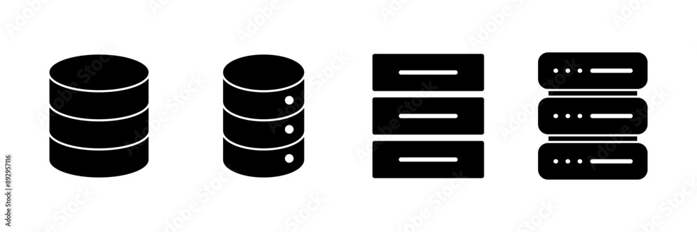 Database icon vector isolated on white background. database vector icon Database icon vector isolated on white background. database vector icon
