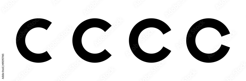 Copyright icon vector isolated on white background. copyright symbols Copyright icon vector isolated on white background. copyright symbols