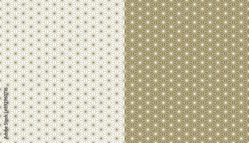 Ancient Japanese pattern Asanoha representing traditional geometric hemp leaf design