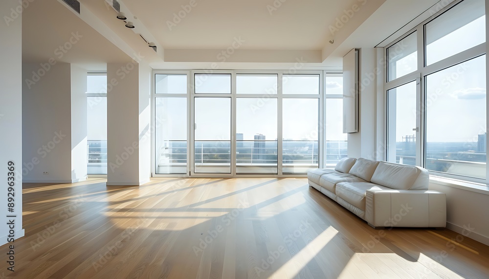 Fototapeta premium Modern Apartment with Stunning City Views