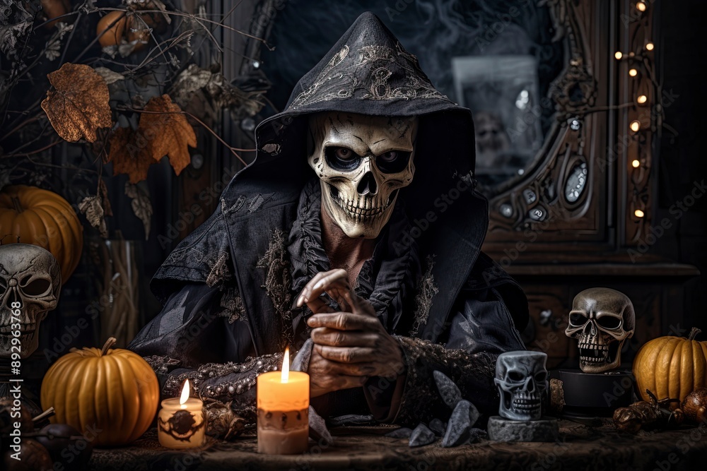 halloween jack o lantern with pumpkin background, generative ai halloween jack o lantern with pumpkin background, generative ai