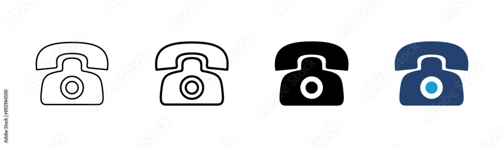 Telephone icon set. phone icon vector.