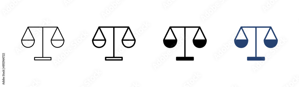 Scales icon set . Law scale icon. Justice sign Scales icon set . Law scale icon. Justice sign