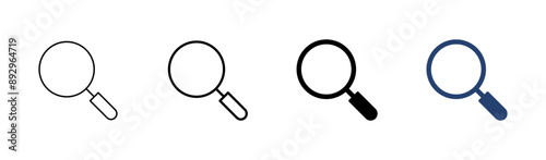 Search icon set. search magnifying glass icon