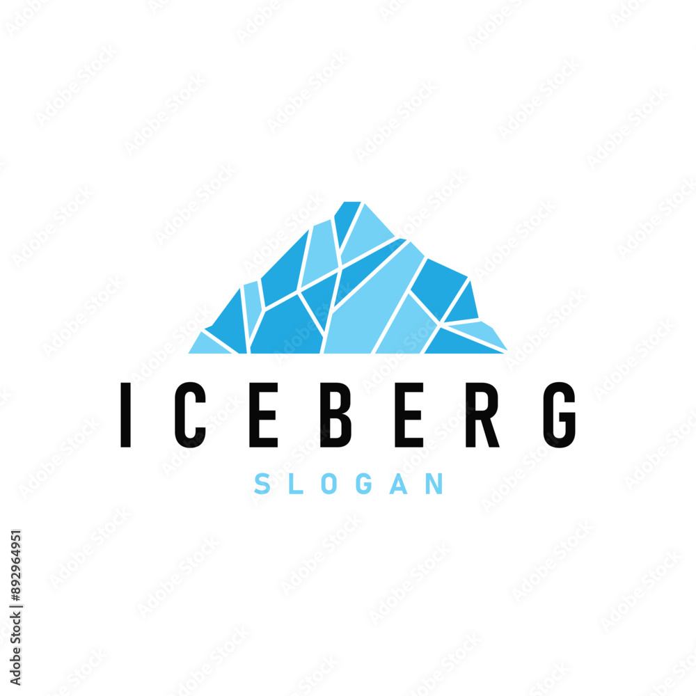 Antarctic Cold Mountain Iceberg Logo Design, Simple Vector Template Symbol Illustration Antarctic Cold Mountain Iceberg Logo Design, Simple Vector Template Symbol Illustration