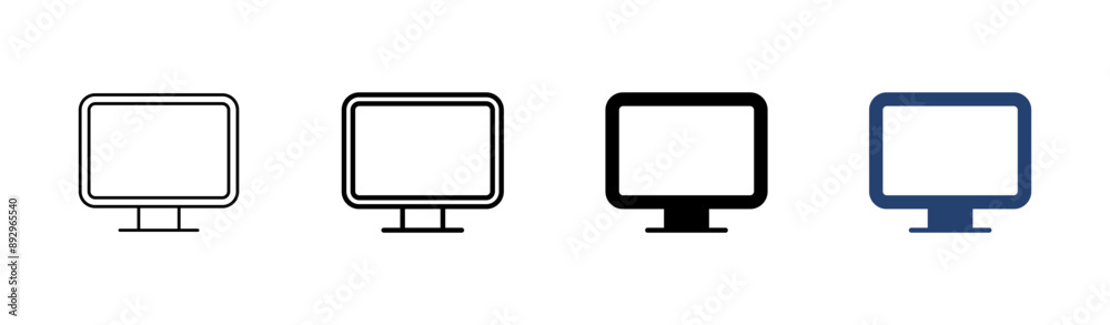 Computer icon set. computer monitor icon vector. Computer icon set. computer monitor icon vector.