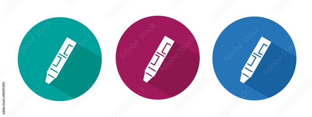 Icon for crayon vector illustration in flat. Icon for crayon vector illustration in flat.