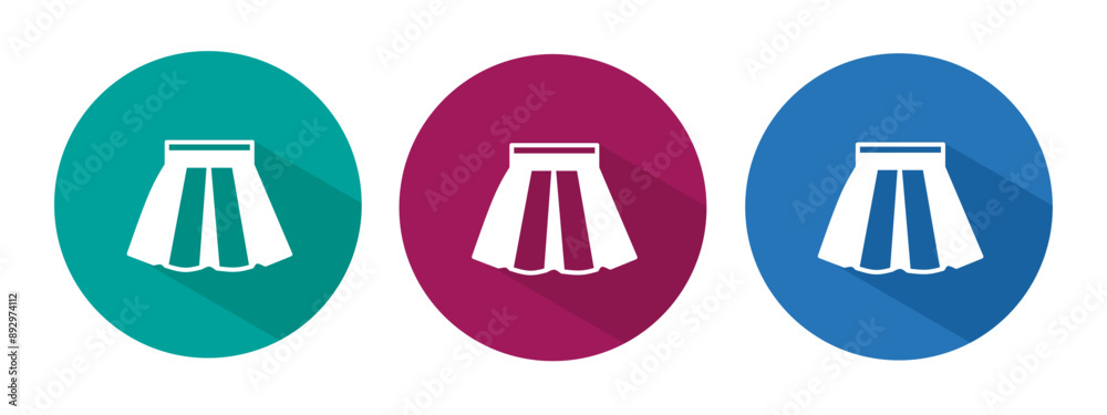 Icon for skirt vector illustration in flat. Icon for skirt vector illustration in flat.