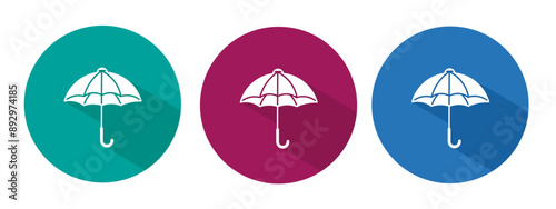 Icon for umbrella vector illustration in flat.