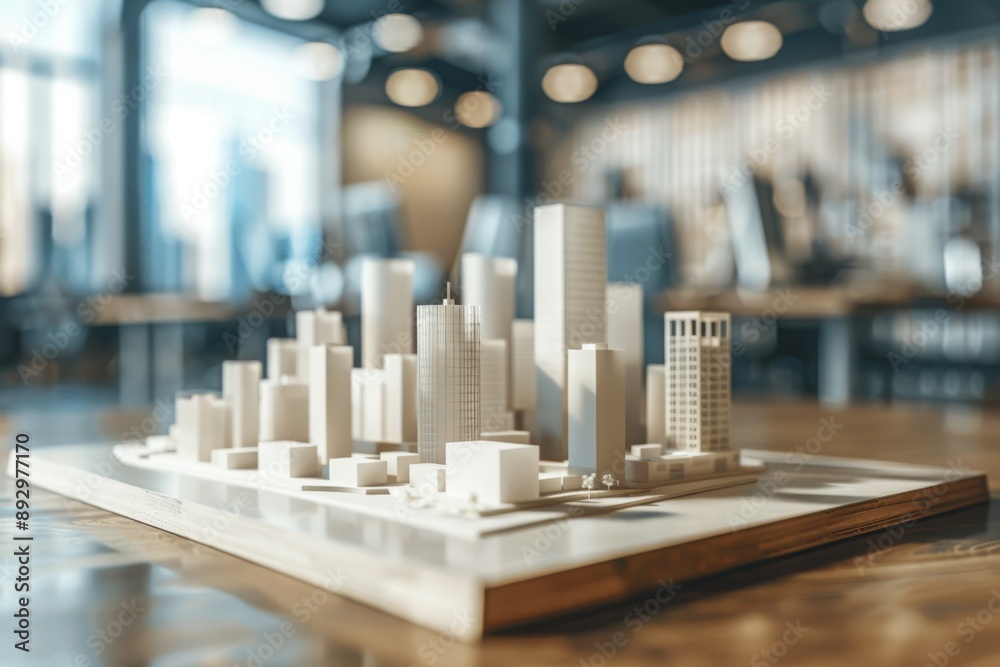 White City Model on a Wooden Table White City Model on a Wooden Table