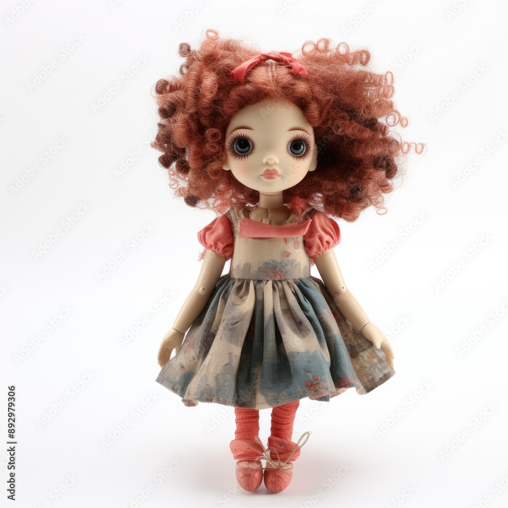 Doll isolate on a white background : a cherished plaything and collectible, embodying childhood memories and cultural significance, reflecting history and imagination. Doll isolate on a white background : a cherished plaything and collectible, embodying childhood memories and cultural significance, reflecting history and imagination.