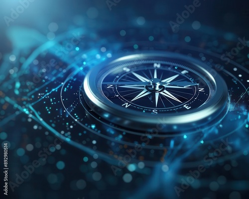 Wallpaper Mural Combine compass imagery with futuristic elements to create a visually stimulating backdrop for showcasing financial aspirations, Torontodigital.ca