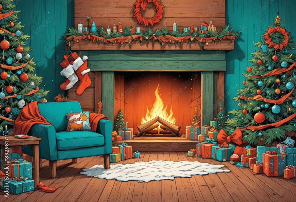 Christmas decoration on a wooden background Christmas decoration on a wooden background