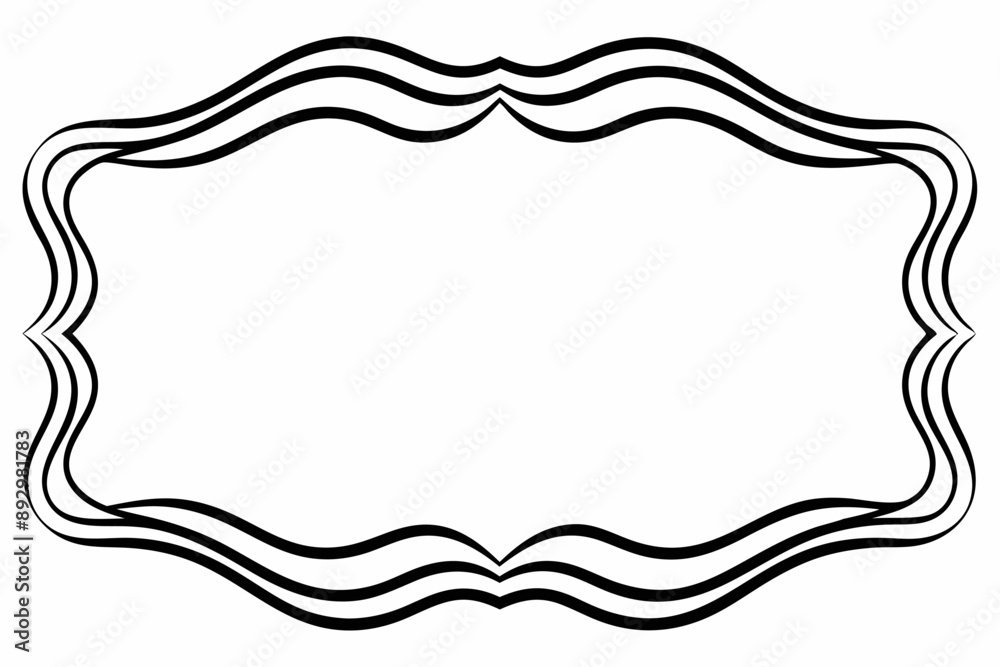 Elegant Frame Design with White Background, Vector Illustration, Cartoons, Clipart, Line Art, Elegant frame design vector with white background, perfect for illustrations, cartoons, clipart, and line 