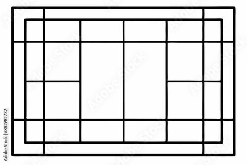 Wallpaper Mural Elegant Frame Design with White Background, Vector Illustration, Cartoons, Clipart, Line Art, Elegant frame design vector with white background, perfect for illustrations, cartoons, clipart, and line  Torontodigital.ca