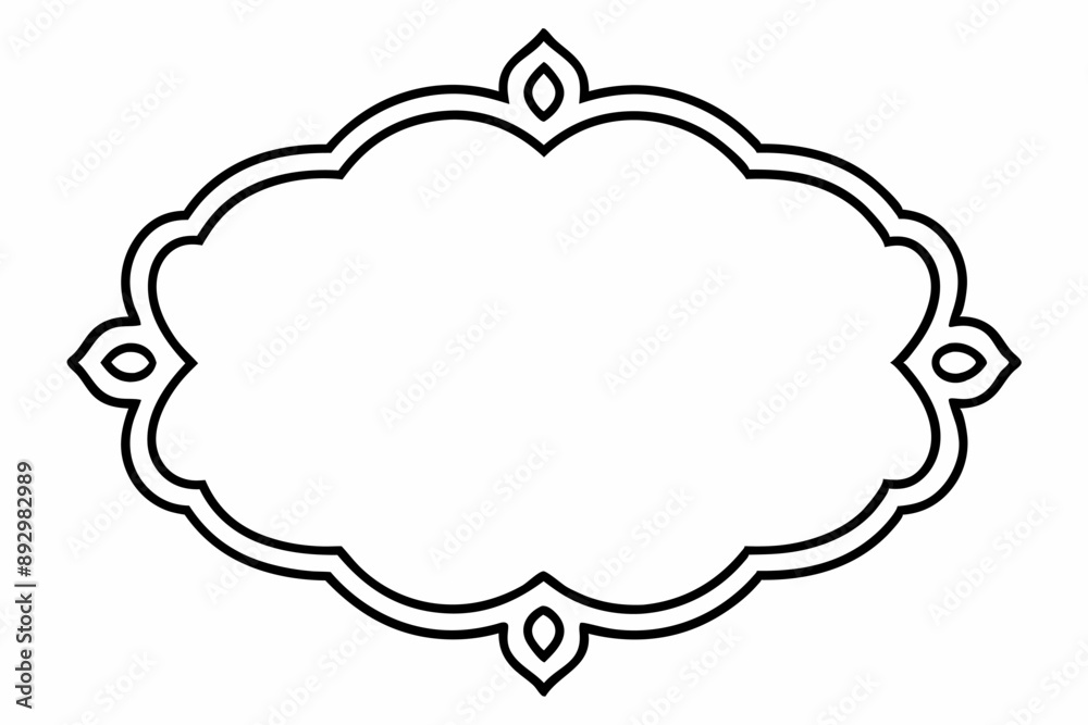 Elegant Frame Design with White Background, Vector Illustration, Cartoons, Clipart, Line Art, Elegant frame design vector with white background, perfect for illustrations, cartoons, clipart, and line 