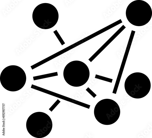Business networking flat icon. Containing network, global connection, community, relationship, social media communication suitable for info graphic, website and print media on transparent background.