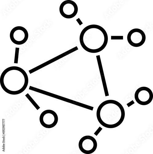 Business networking line icon. Containing network, global connection, community, relationship, social media communication suitable for info graphic, website and print media on transparent background.