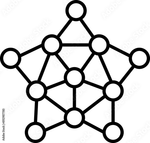 Business networking line icon. Containing network, global connection, community, relationship, social media communication suitable for info graphic, website and print media on transparent background.