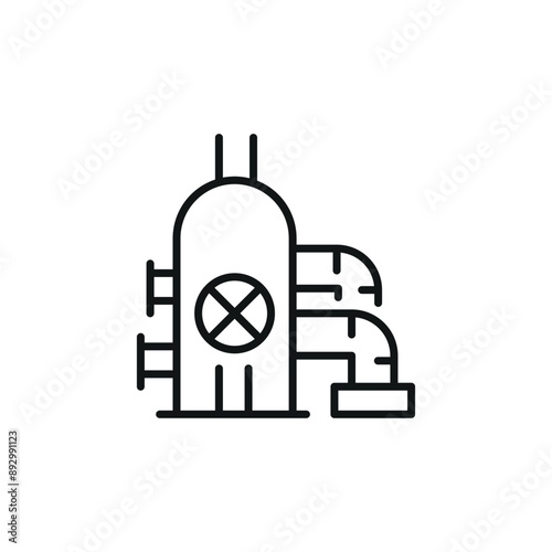 Industrial Pipe System icon. Simple industrial pipe system icon for social media, app, and web design. Vector illustration.