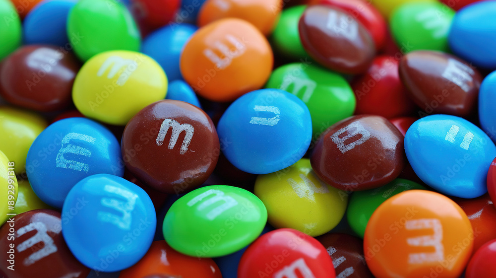 close-up of colorful candy MMS close-up of colorful candy MMS
