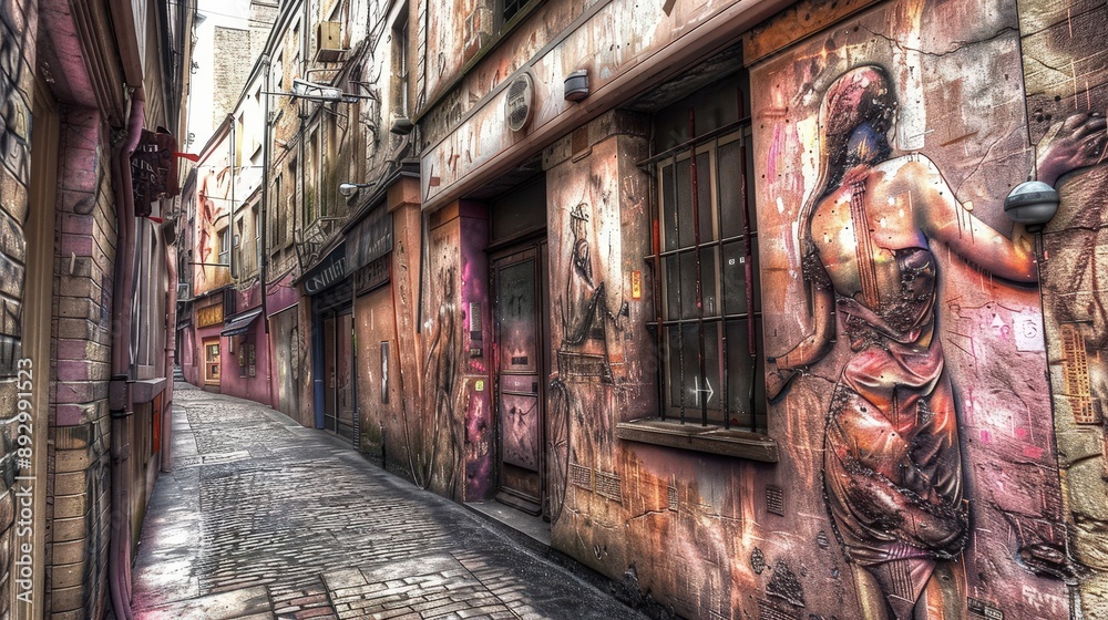 Fototapeta premium artistic streets, avenues, buildings