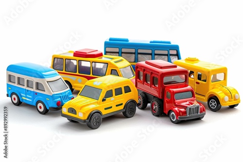Kids Play Vehicles, isolated on white