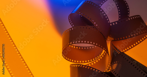 real film stock for color cinematic background photo