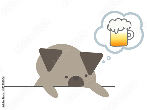 ビールが飲みたい犬

