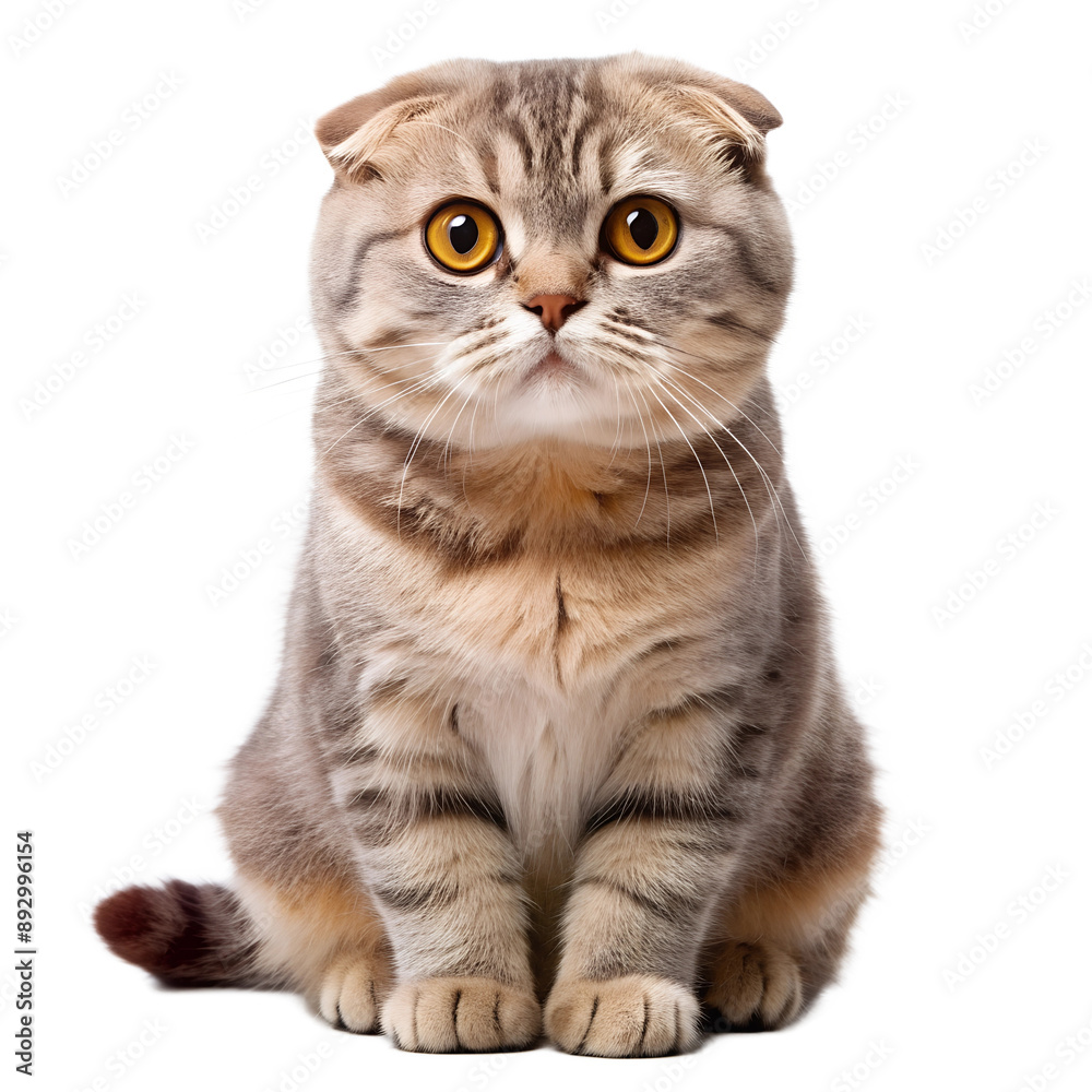 Obraz premium Scottish Fold cat isolated, AI
