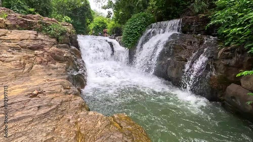 Kumari Ella Waterfall in Puwakpitiya, Avissawella, Sri Lanka photo