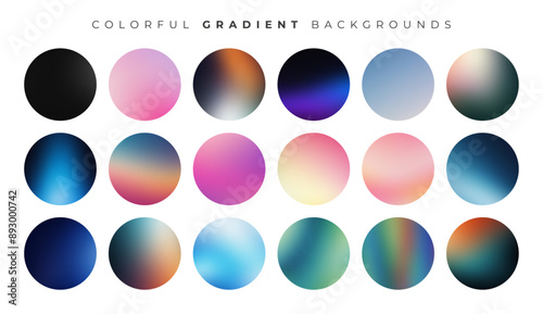 Soft and Modern Color Fade Set for App Design in Vector Design format photo