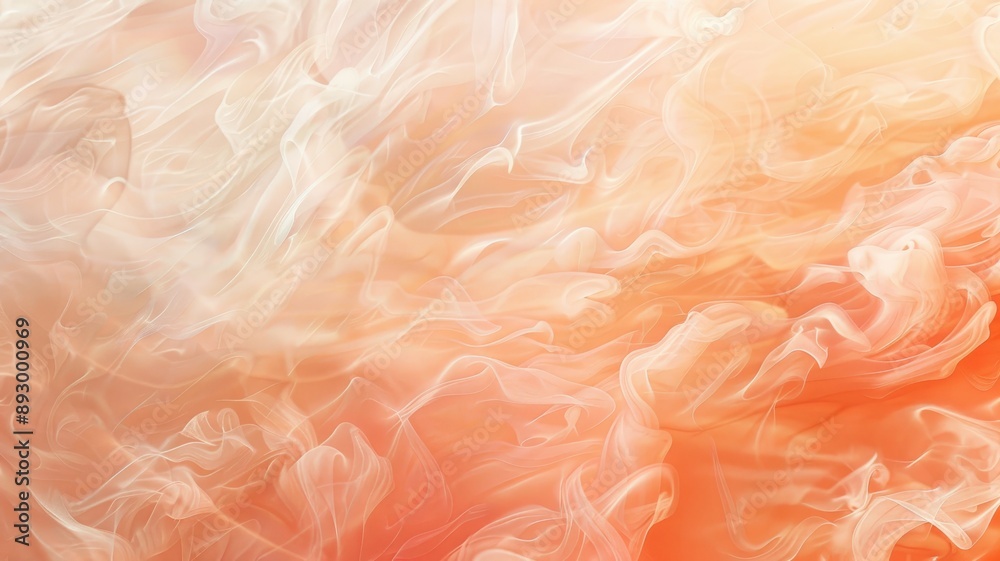 Abstract background of swirling orange and white hues, resembling smoke or fluid motion Abstract background of swirling orange and white hues, resembling smoke or fluid motion