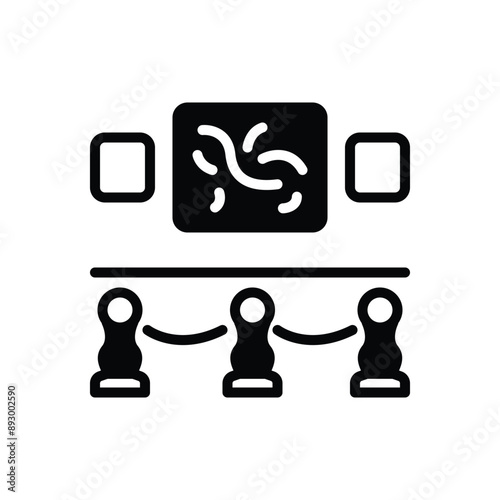 Black solid icon for exhibition