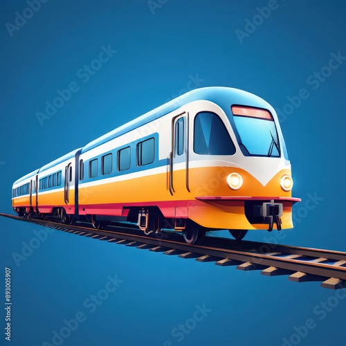 the ai generated image, High-speed train on railway