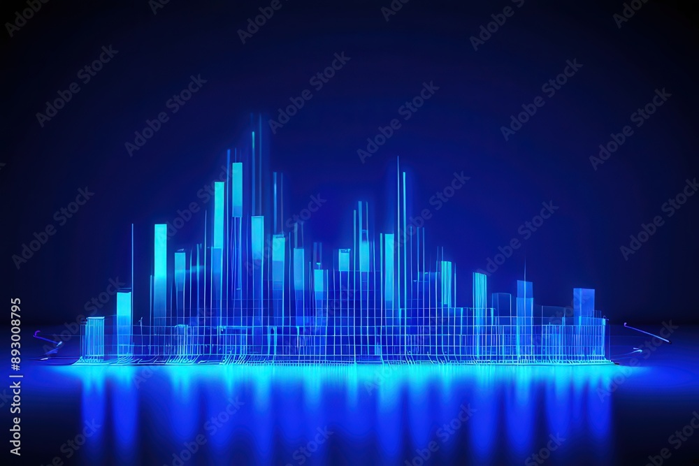 the ai generated image, purple and blue landscape with a lot of dots