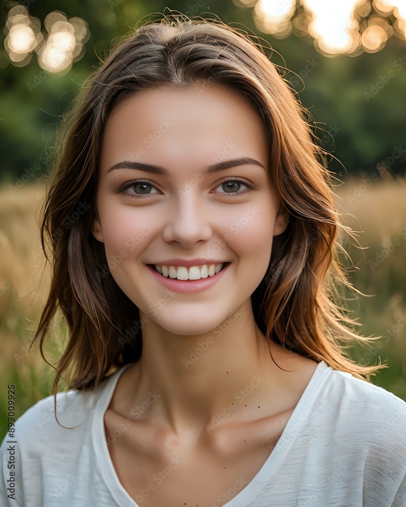 Portrait of a beautiful woman smiling naturally Portrait of a beautiful woman smiling naturally