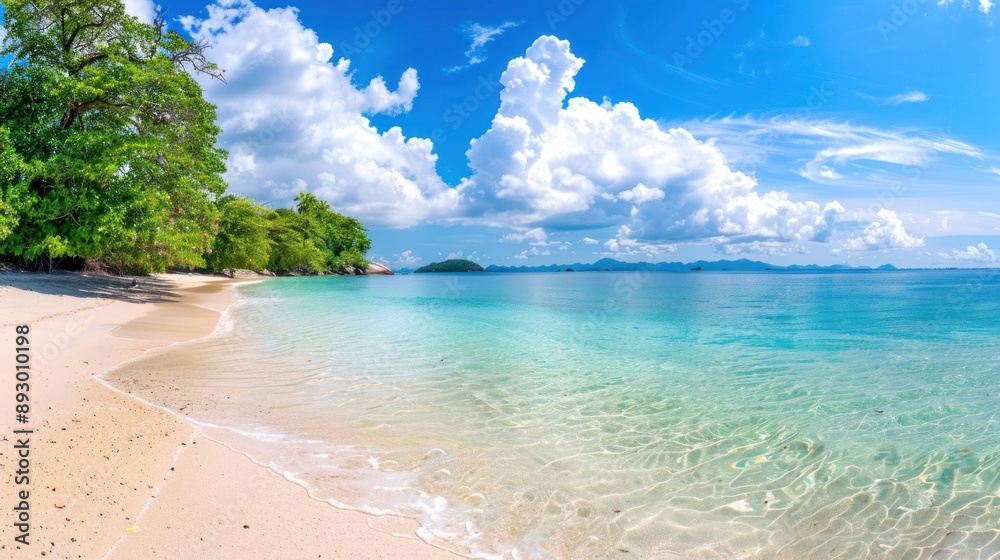Fototapeta premium Tropical Beach with Crystal Clear Water