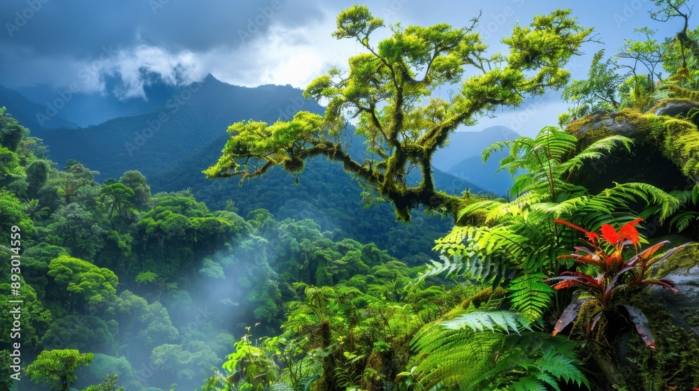 Obraz premium Rainforest, dense and vibrant,