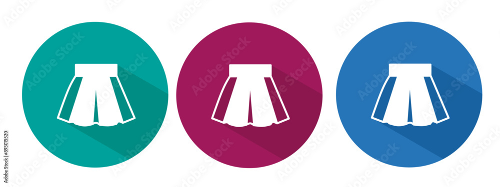 Icon for skirt vector illustration in flat. Icon for skirt vector illustration in flat.