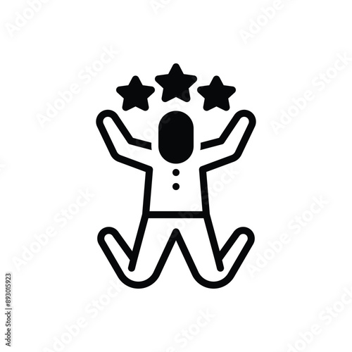 Black solid icon for motivation