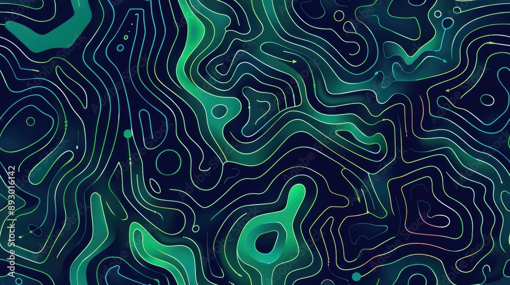 Abstract circuit board design in blue and green tones Abstract circuit board design in blue and green tones