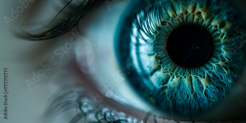 Human Eye Detail: A Macro Shot Capturing the Intricate Patterns and Vivid Colors of the Iris 
