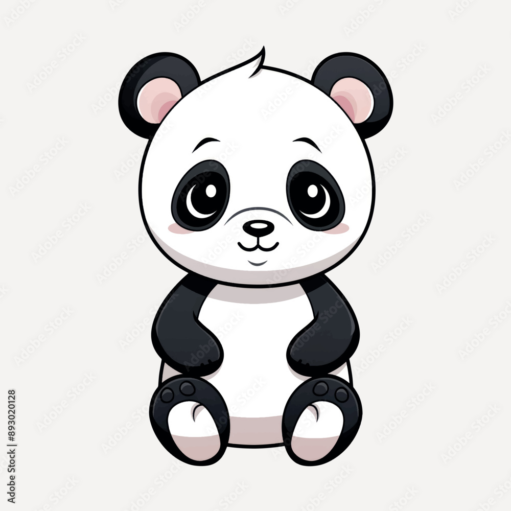 Cute cartoon panda illustration Cute cartoon panda illustration