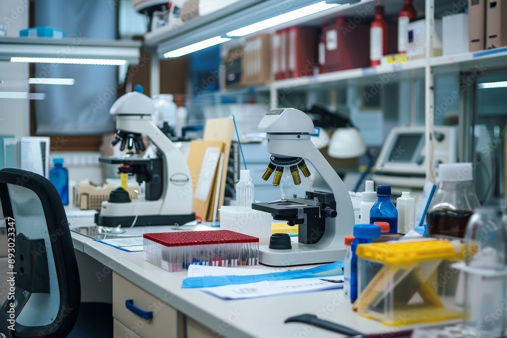 Microscopes and Lab Equipment in a Modern Laboratory Microscopes and Lab Equipment in a Modern Laboratory