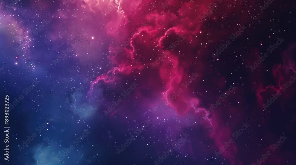 Fototapeta premium Cosmic Nebula with Starry Night Sky